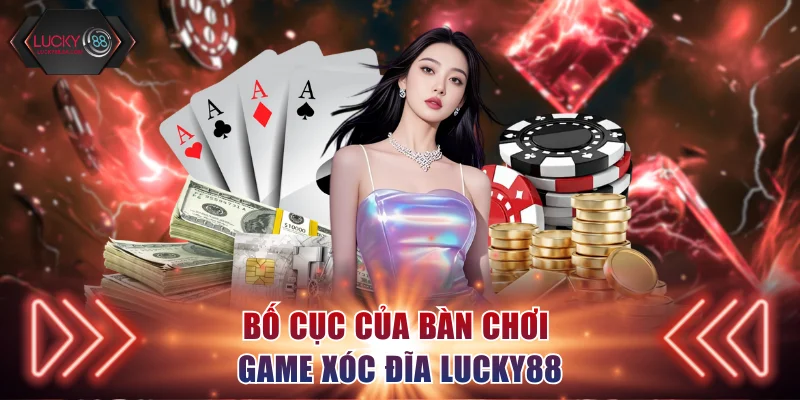 Bố cục của bàn chơi game xóc đĩa Lucky88