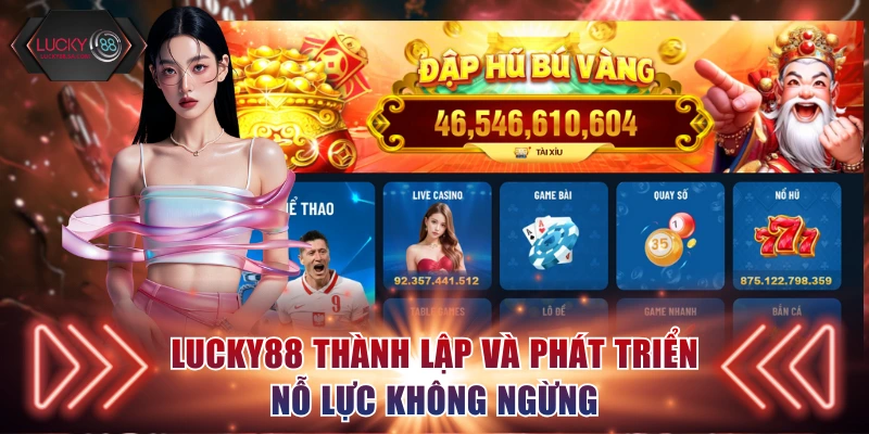 Lucky88 thành lập và nỗ lực phát triển không ngừng